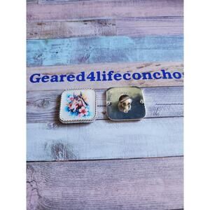 floral mule conchos, custom conchos mule design tack, unique concho, diy belt